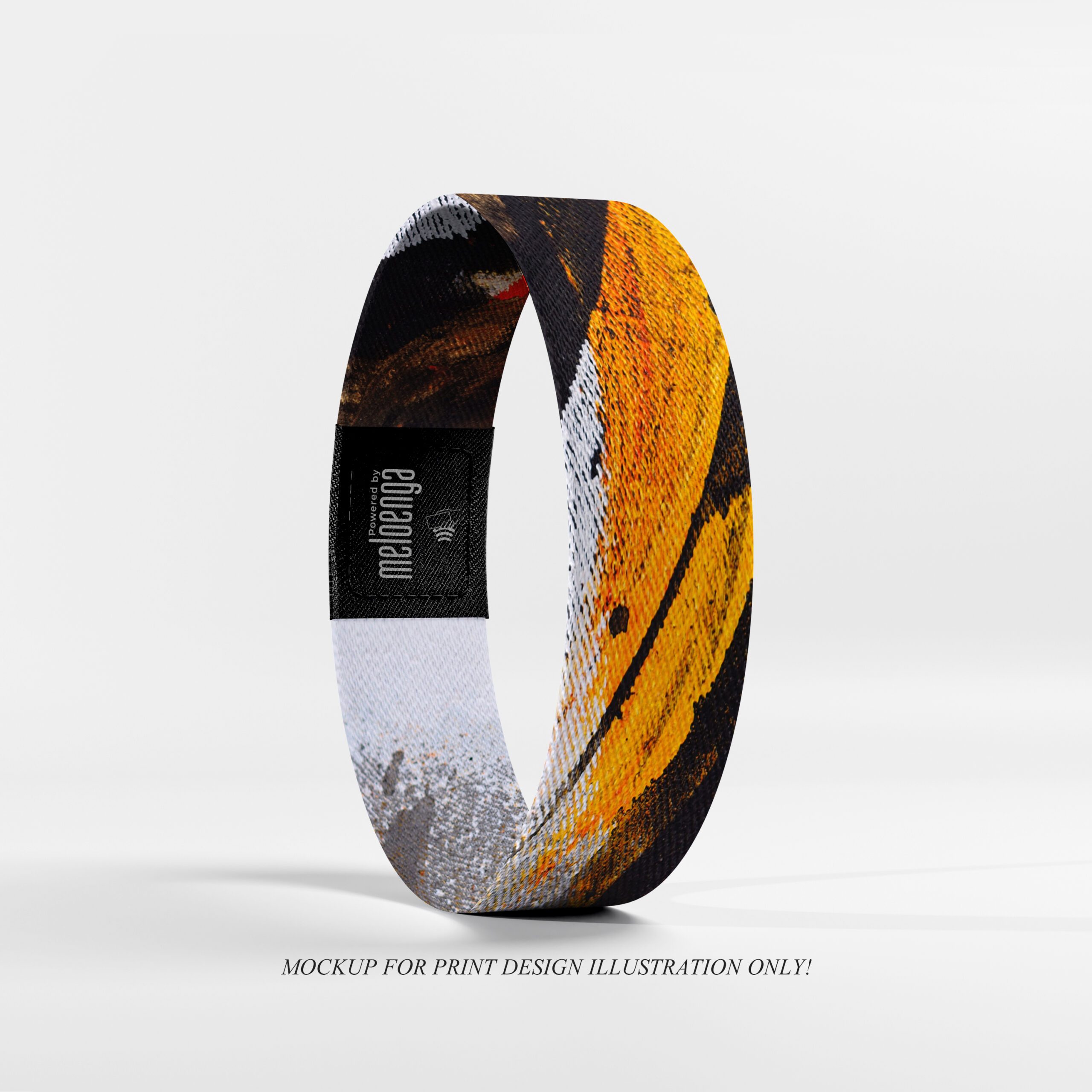 RAD Digital Bracelet Abstract Art Orange